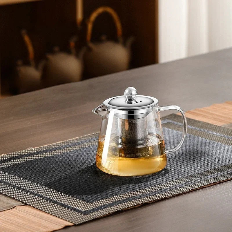 Elegante Teekanne aus Borosilikatglas – Ideal für Teeliebhaber