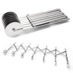 FlexiCut Dough Cutter | Stainless Steel & Adjustable | 3–7 Wheels | Perfect for Pizza, Brownies & Pastries