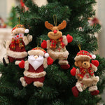 Weihnachtsbaum Schmuckset – Weihnachtsdekoration mit Weihnachtsmann, Rentier und Schneemann