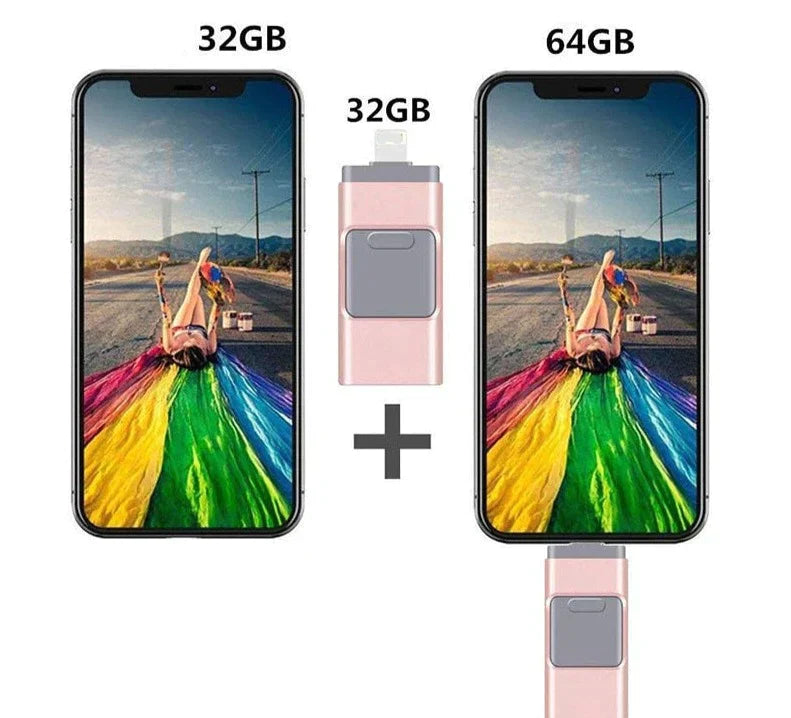 FlexiStor | 4-in-1 USB Speicherstick für Handy, Tablet und PC