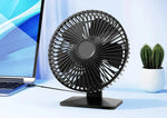 Oscillierender USB Ventilator – Leise, kompakt mit 4 Geschwindigkeiten für Schreibtische und Nachttische