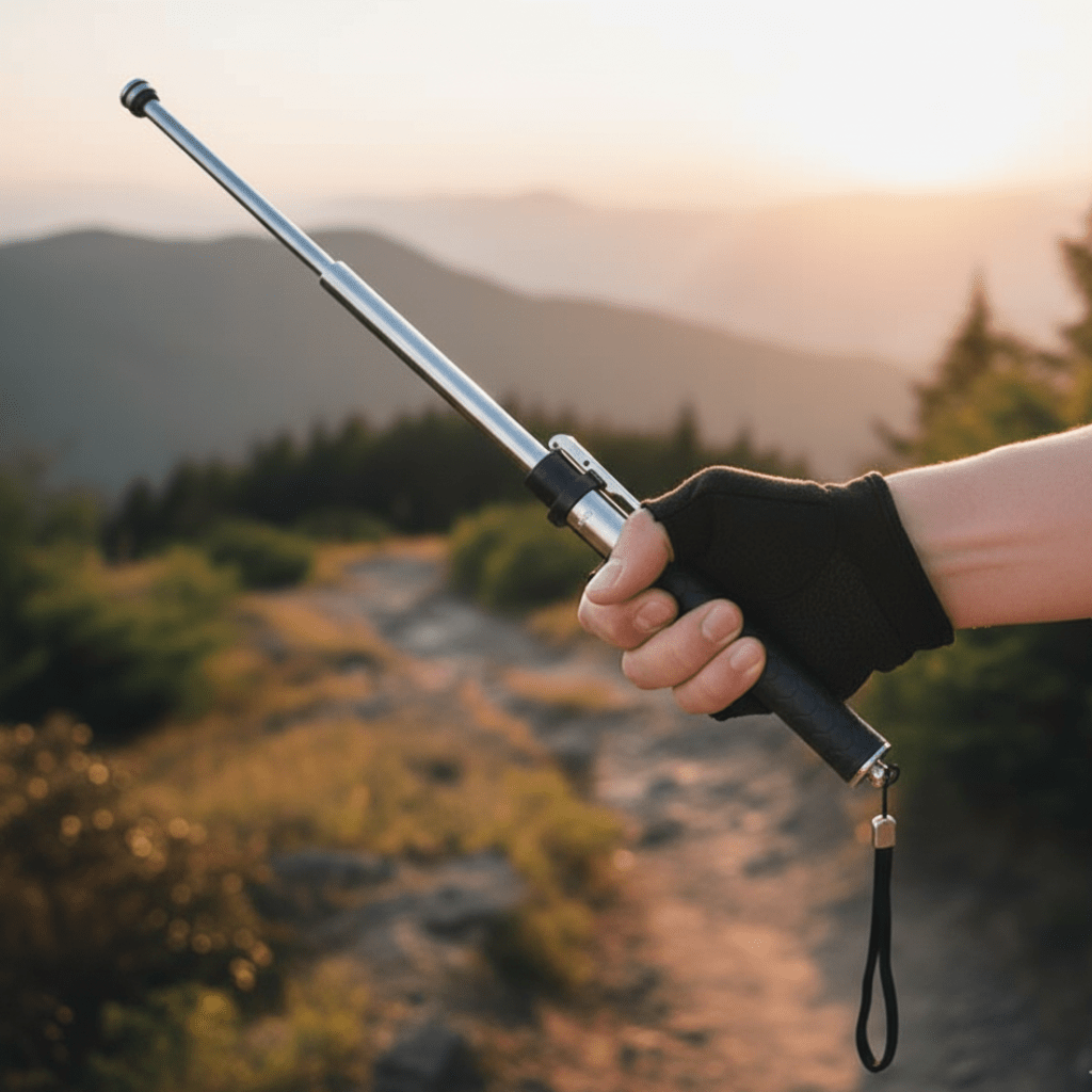 Automatischer Sicherheitsstock für Outdoor-Abenteuer