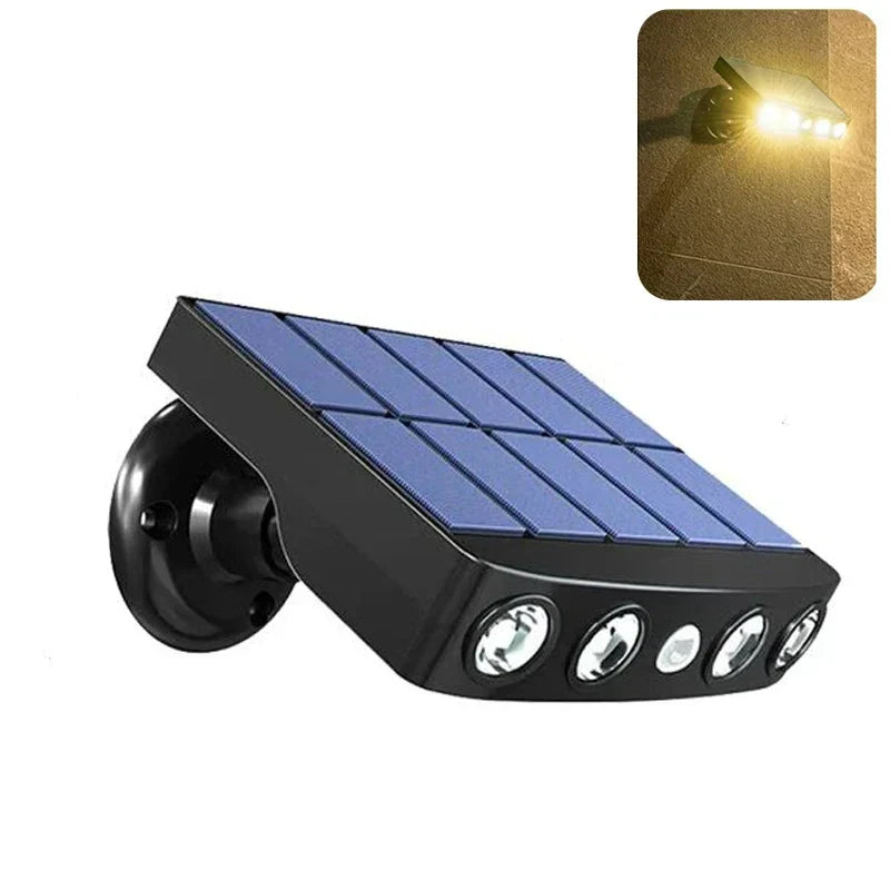 Solare Außenleuchte mit Bewegungsmelder | 4 LEDs | Wetterfest & Kabellos