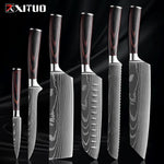 Edelstahl Küchenmesser Set von Nahria - 1-9 Teile mit Ergonomischen Griffen