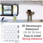 3D Selbstklebende Hexagonale Wanddekorationsplatten | HexaStyle