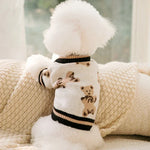 Gestreifter Strickpullover für Hunde – warmes Cardigan