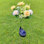 Sonnenblüte Gartenlampe Hibiskus | LED Blumenleuchte | 62 cm hoch