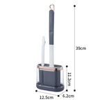 Innovatives Toilettenbürsten-Set aus Silikon mit Wandhalterung & Abflussreiniger