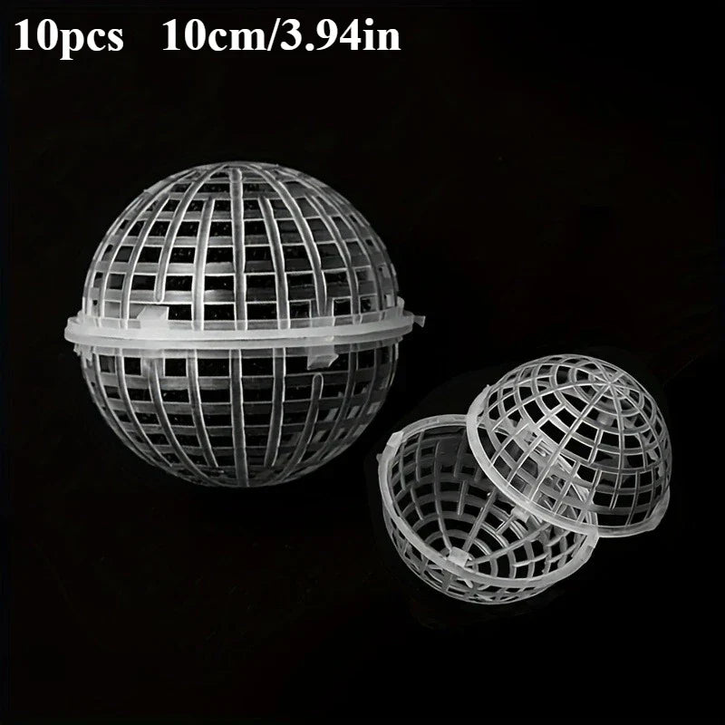 MossHarmony Hanging Planter Ball | Plastic with Drainage Holes | Ideal for Orchids and Ferns | Indoor and Outdoor Use