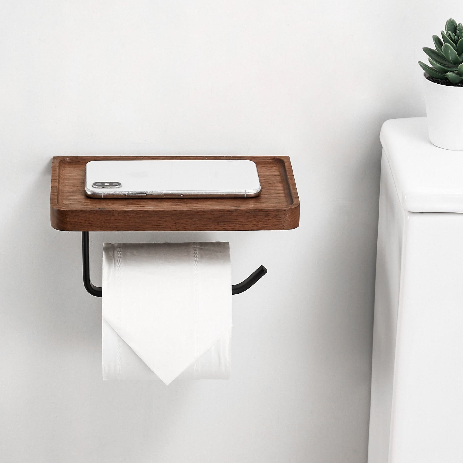 Wandhalterung für Toilettenpapier mit Ablage - Praktisch und Stilvoll
