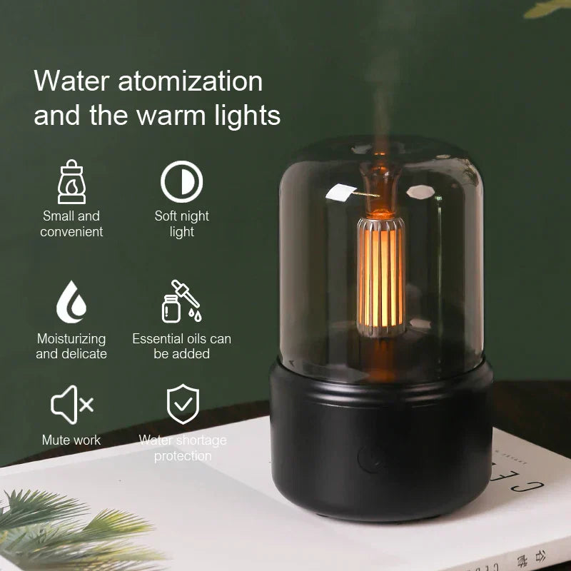 Aromatischer Diffusor mit sanfter Beleuchtung – USB Befeuchter