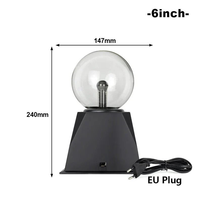 Luminara | Fascinating Plasma Light Sphere with Touch Sensor | LED Lamp with Sound Control | 220V EU Plug | 10–20 cm | Decorative Light for Any Occasion