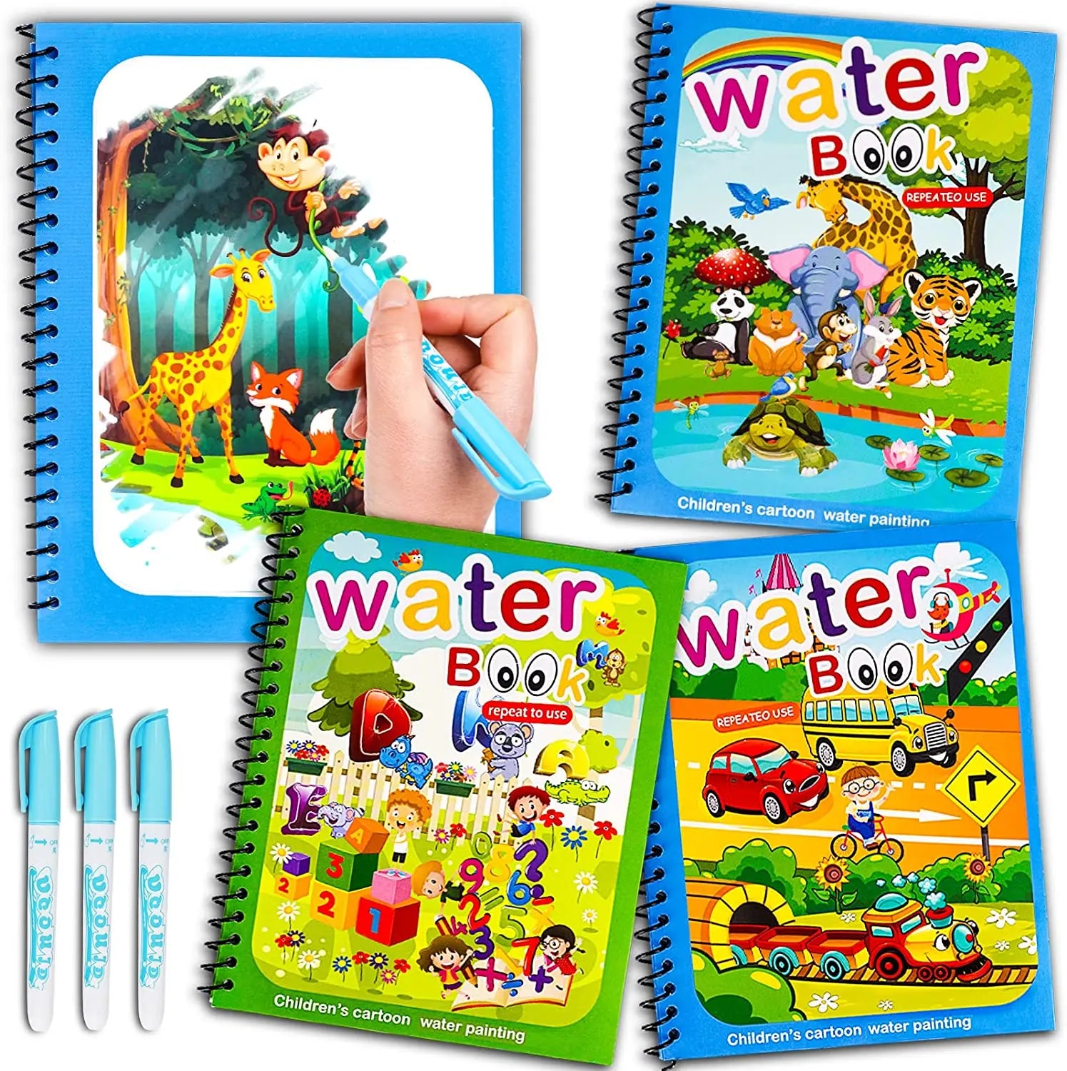 Zauberhaftes Malbuch mit Wasser für Kinder