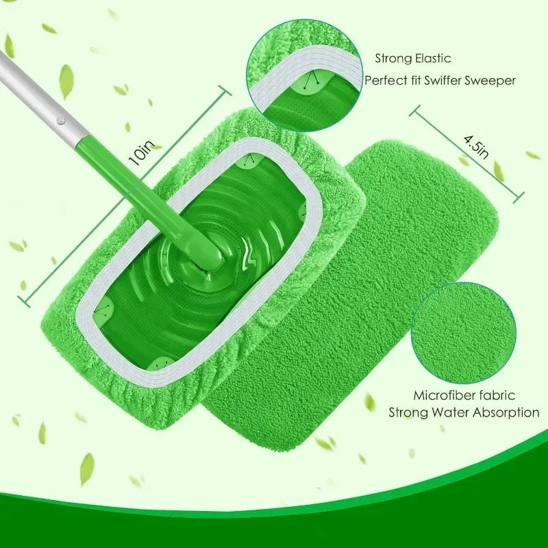 Wiederverwendbare Mikrofaser-Mopp-Pads – 6er Set für gründliche Reinigung