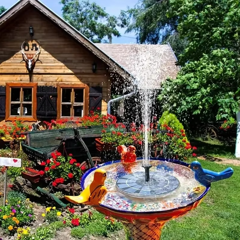 Solarbetriebene Schwimmende Gartenfontäne für Teiche