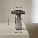 Elegant Mushroom Glass Vase for Hydroponics and Decoration