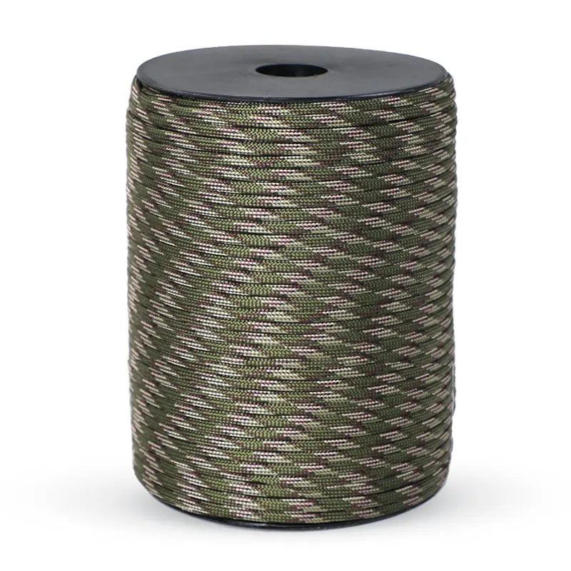 100m Überlebens-Paracord – 9-strängiges Militär 550 Seil für Outdoor & Basteln