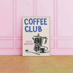 Wandkunst Kaffee Club