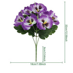 Elegant Artificial Pansies | 5 Stems for Events and Decoration