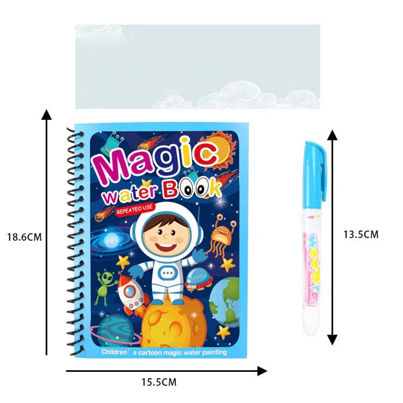 Zauberhaftes Malbuch mit Wasser für Kinder