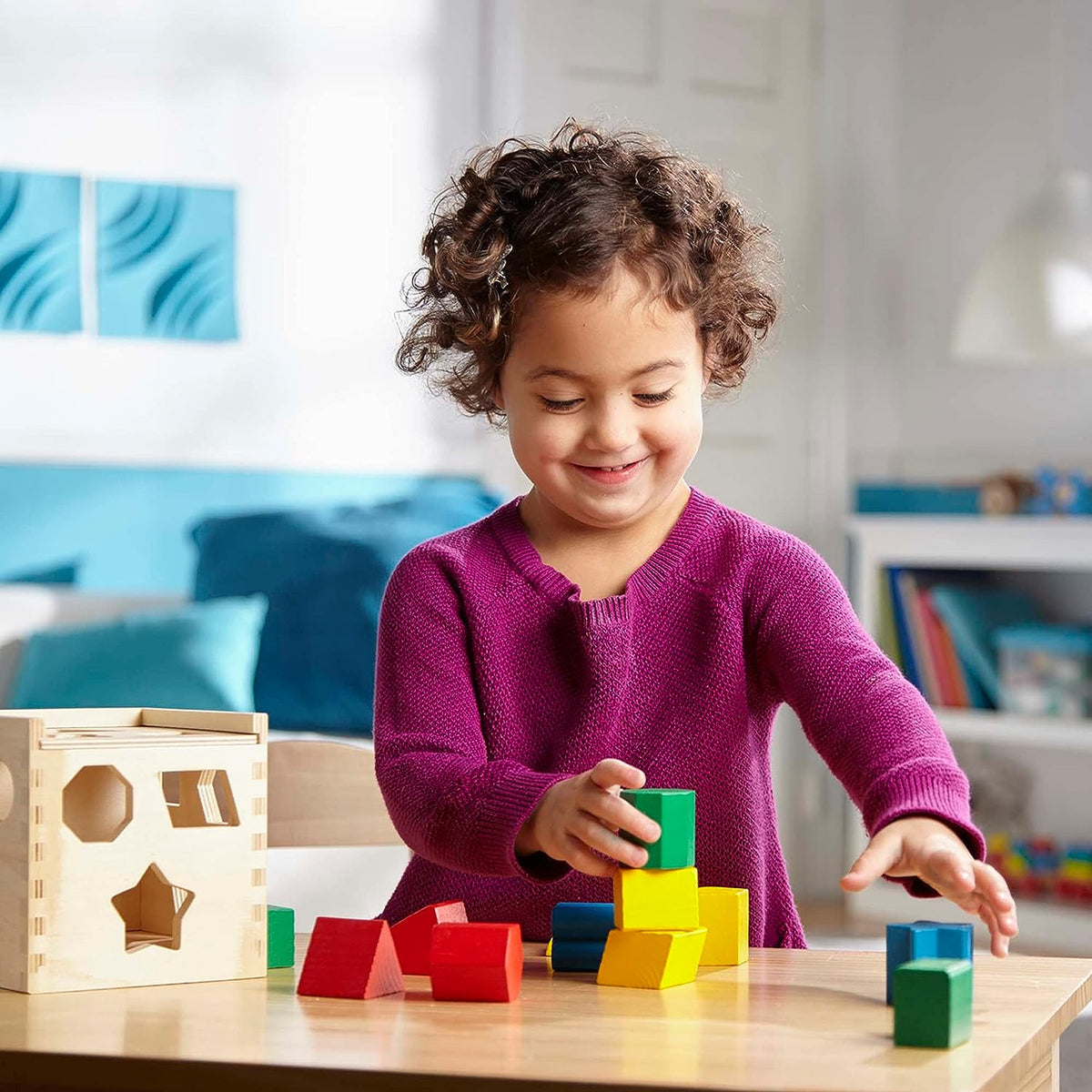 Shape Sorting Cube - Encourages Recognition and Skills