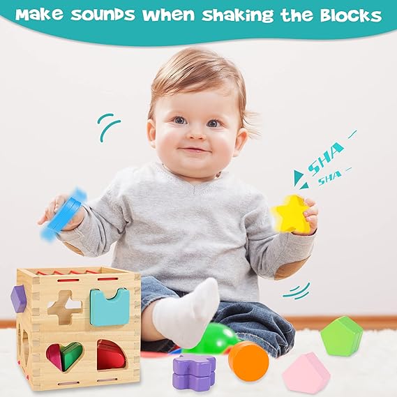 Shape Sorting Cube - Encourages Recognition and Skills