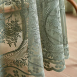 Elegante Runde Tischdecke aus Transparenter Spitze mit Blumenmotiv