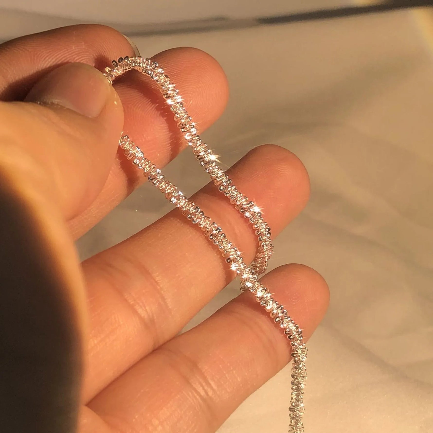 Flüssigsilber Armband – 925 Sterling Silber Handgelenkband, Wasser inspiriert