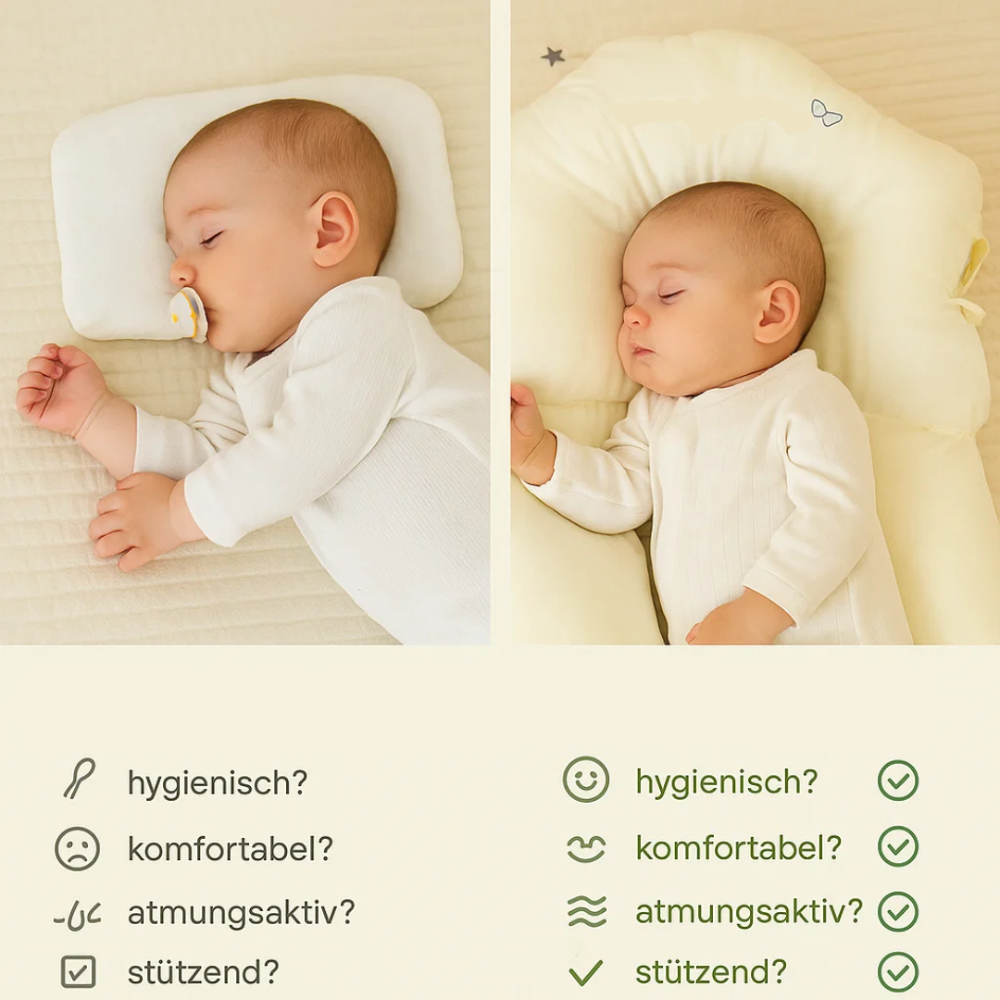 Ergonomisches Babykissen mit Antibakterieller Behandlung