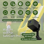 Kabellose Sicherheitskamera mit 4K Nachtsicht und Akku
