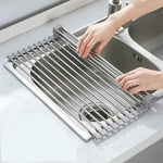 Silicone and Stainless Steel Kitchen Shelf for Optimum Convenience