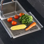 Silicone and Stainless Steel Kitchen Shelf for Optimum Convenience