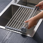 Silicone and Stainless Steel Kitchen Shelf for Optimum Convenience
