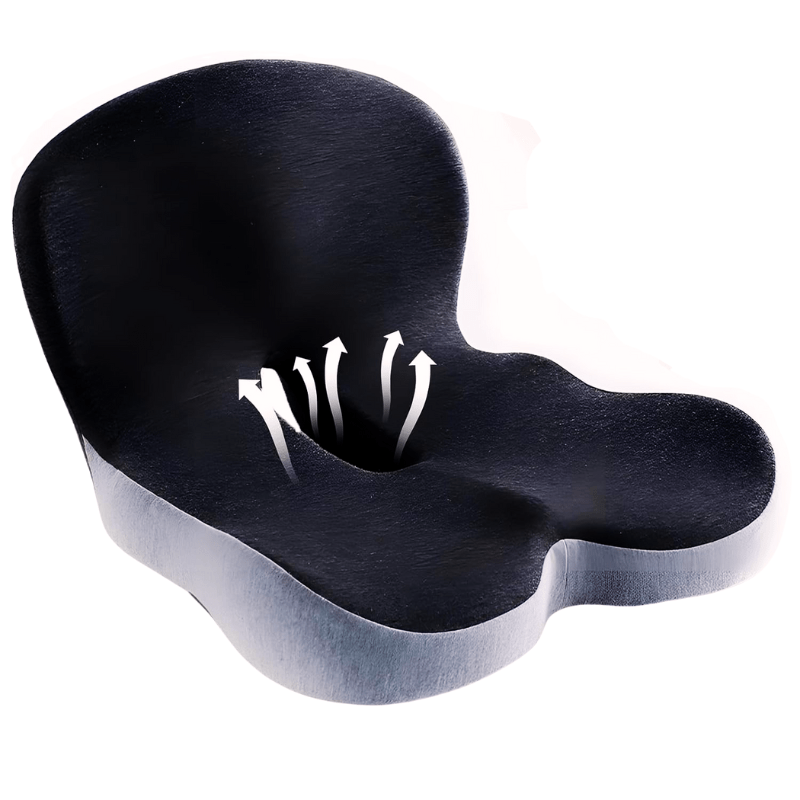 Bequemer Sitzsitz | Ergonomisches Kissen aus Memory-Schaum | Druckentlastend & Rutschfest | ComfortSeat