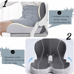 Bequemer Sitzsitz | Ergonomisches Kissen aus Memory-Schaum | Druckentlastend & Rutschfest | ComfortSeat