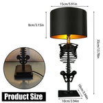 Kreative Tischlampe im Skelett-Design