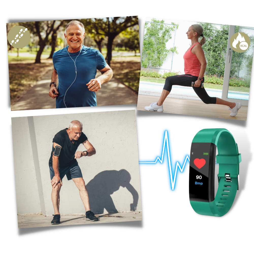 Fitness-Uhr | Gesundheitsüberwachung leicht gemacht | Herz- und Schlafmonitor | VitalGuard