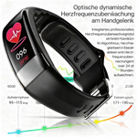Elegant Smartwatch für Gesundheitsüberwachung | ECG, Blutdruck & Schlafanalyse