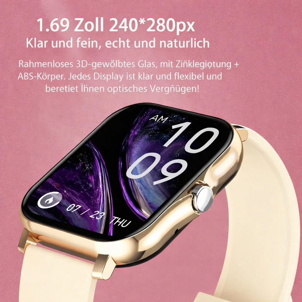 Elegant Smartwatch | Gesundheitsüberwachung | Lange Akkulaufzeit