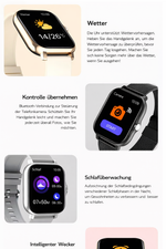 Elegant Smartwatch | Gesundheitsüberwachung | Lange Akkulaufzeit