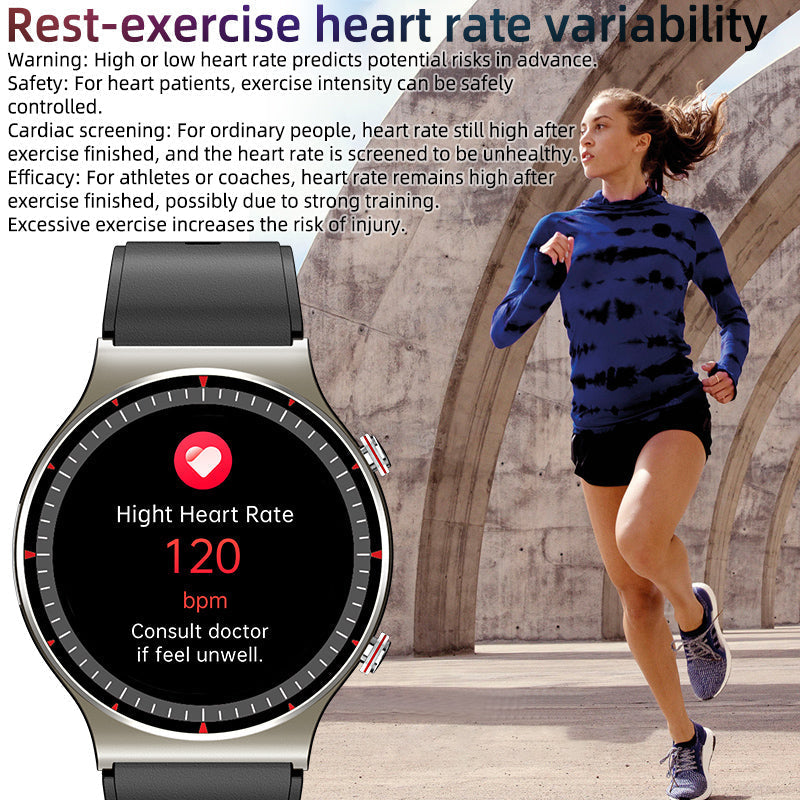 Intelligente Gesundheitsuhr | Echtzeit ECG und SpO2 | Sportmodi