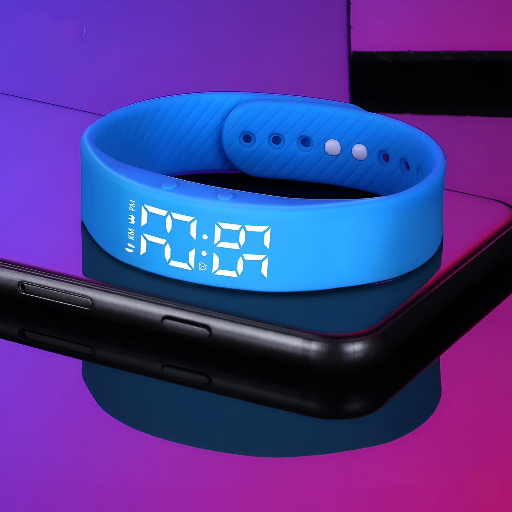 Wasserdichte Fitnessuhr mit Vibrationsalarm und Temperaturmessung