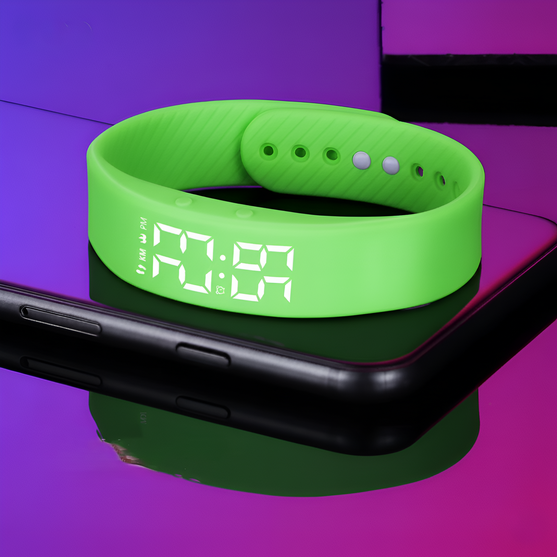 Wasserdichte Fitnessuhr mit Vibrationsalarm und Temperaturmessung