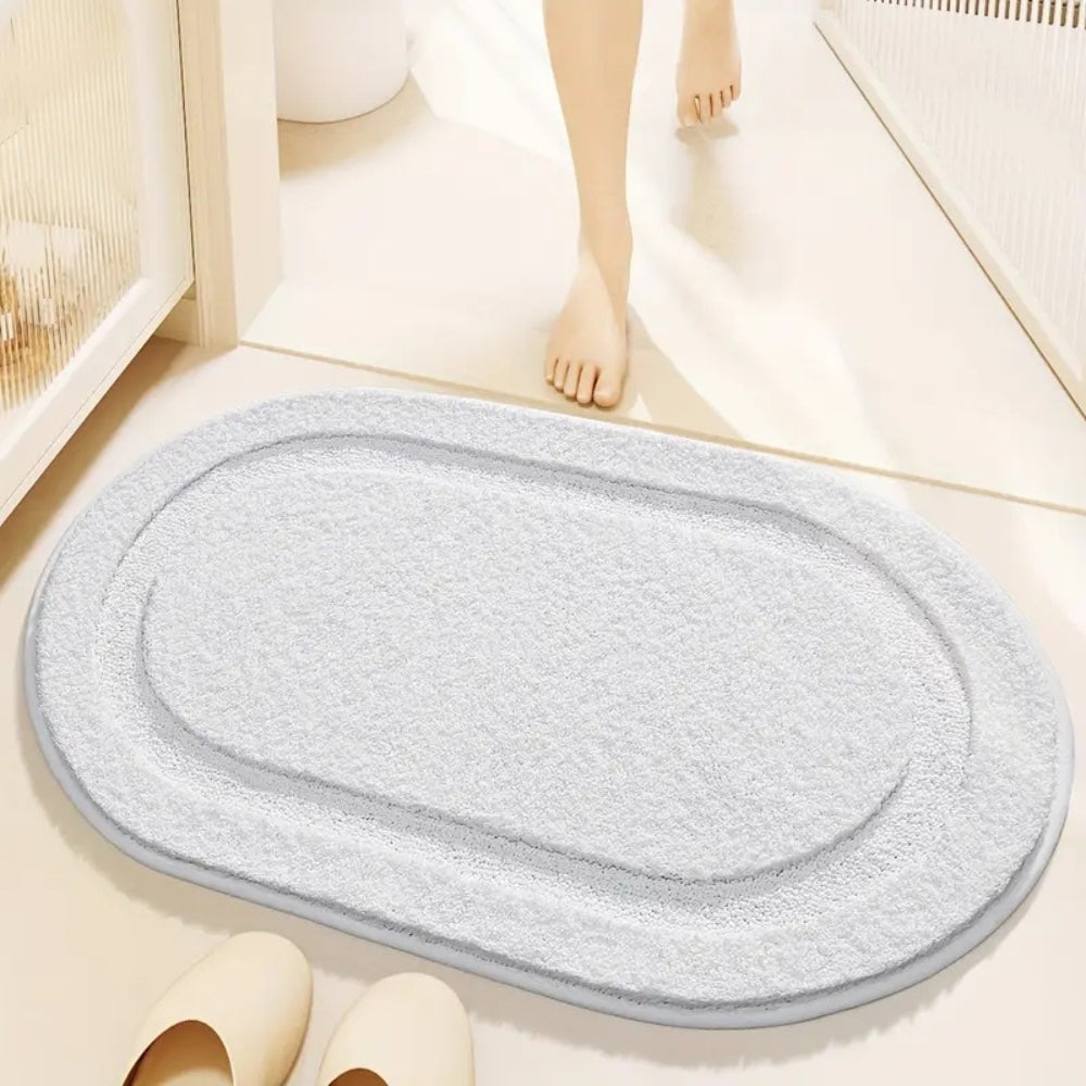 Gemütliche Ovalmatte für Ihr Badezimmer