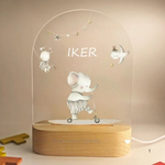 Persönliche Nachtlampe mit Namen – Sanfte warme LED-Beleuchtung für Kinder