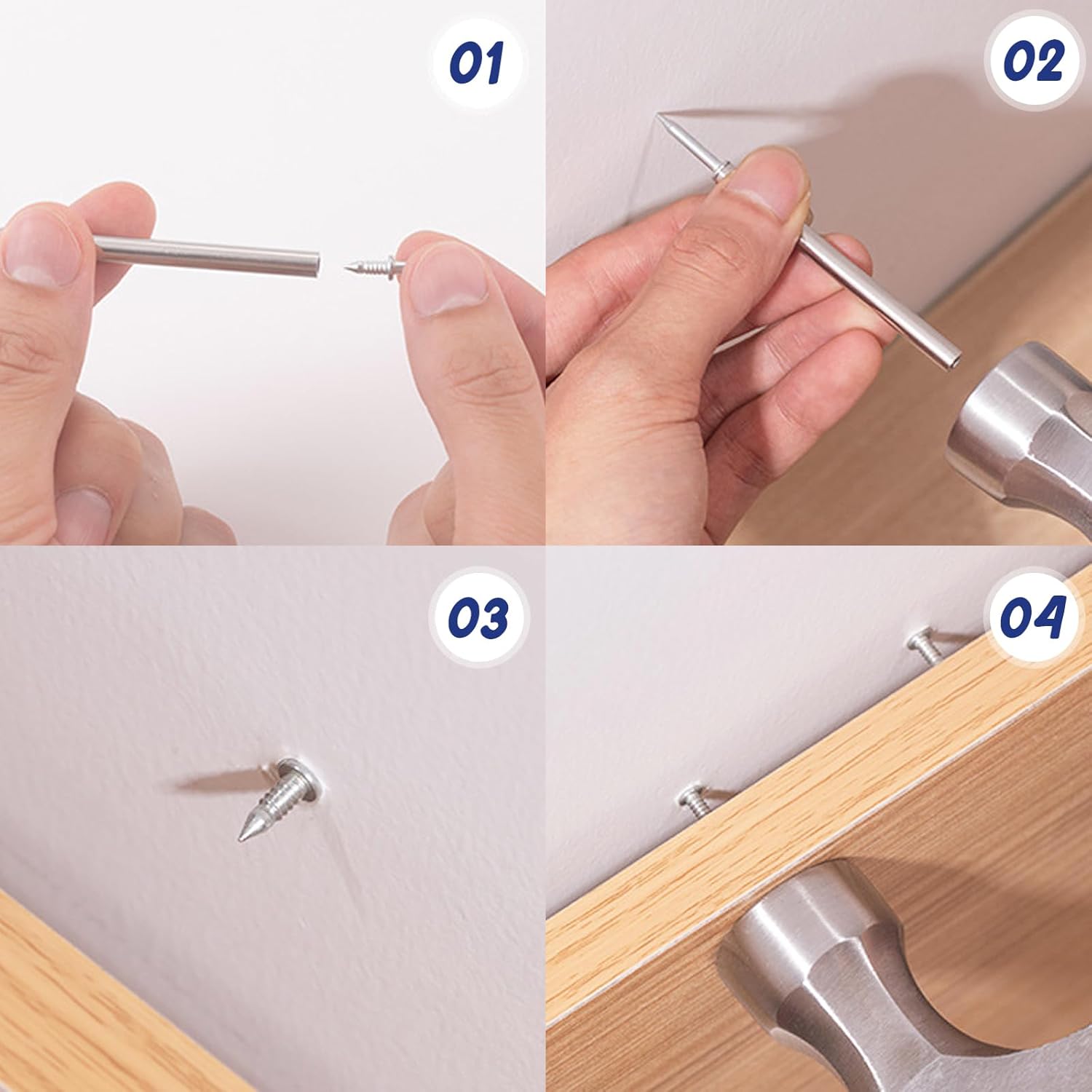 Eckleisten | Nägel-Set für Leisten | Einfache Installation | FixLeiste Pro