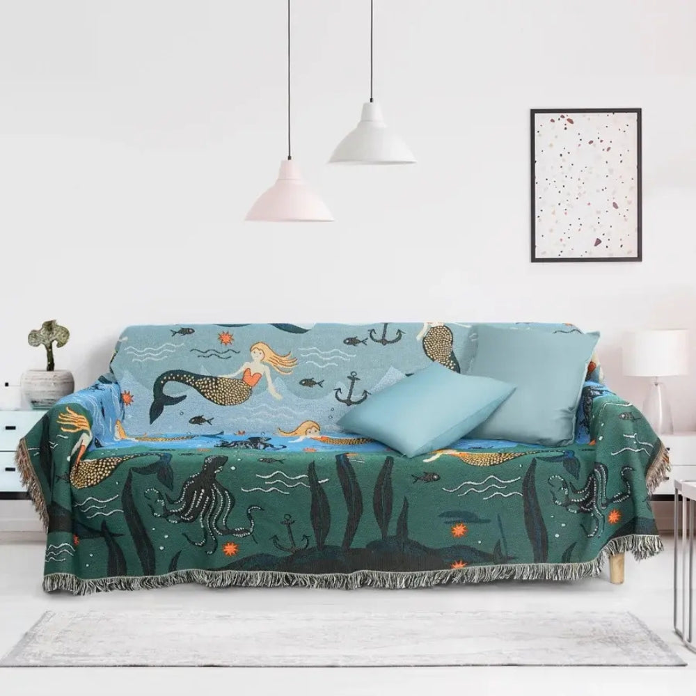 Comfortable Sofa Cover with Charming Maritime Design