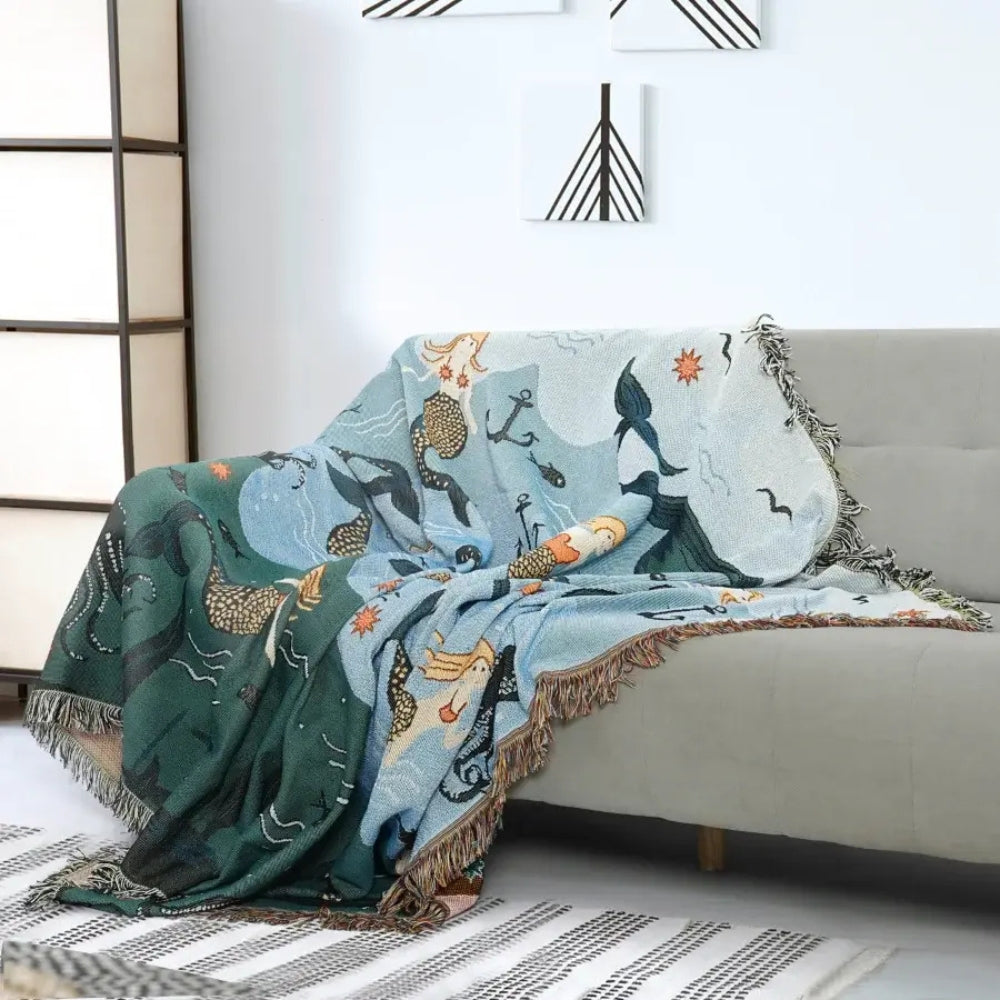 Comfortable Sofa Cover with Charming Maritime Design