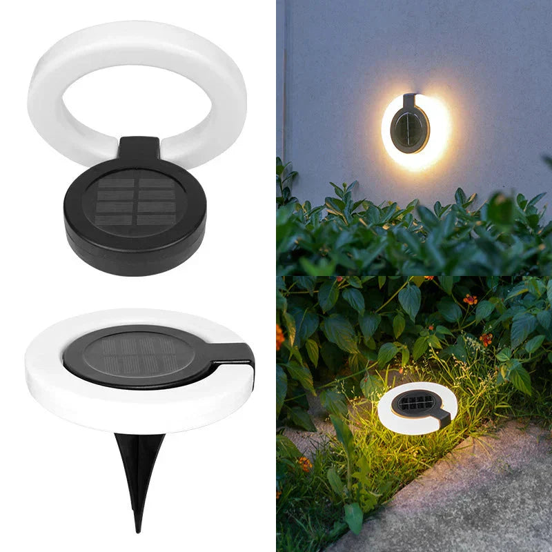 Solarbetriebene Bodenleuchte mit 360-Grad Drehkopf