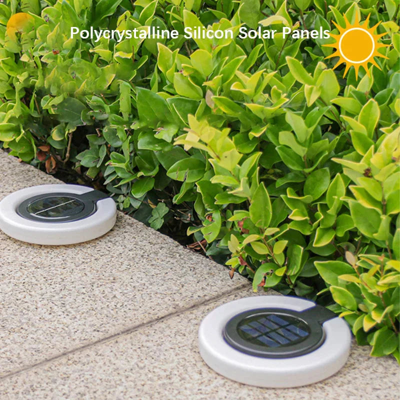 Solarbetriebene Bodenleuchte mit 360-Grad Drehkopf